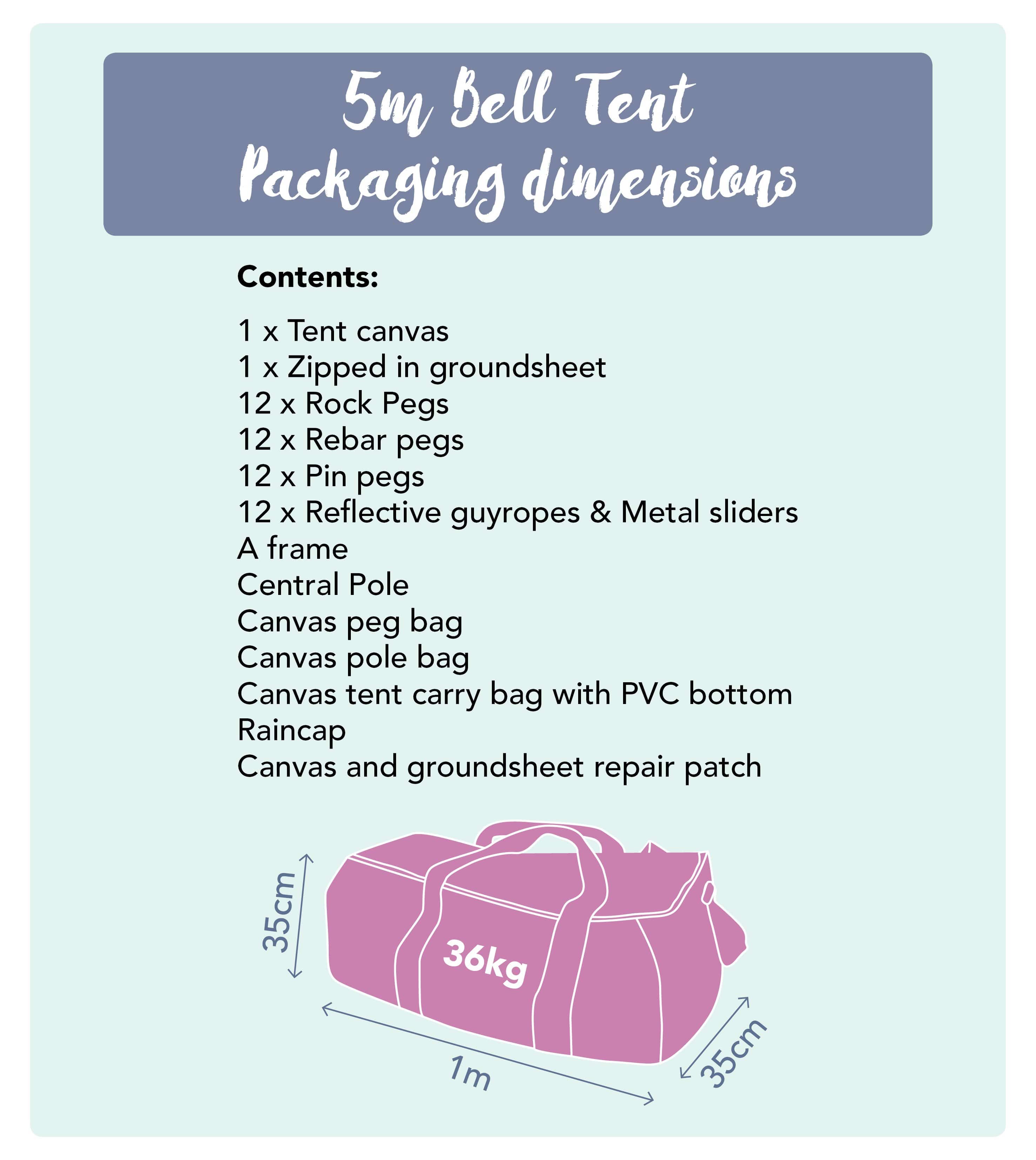 5m Bell Tent 285gsm 100% Natural Canvas | StoveMate - Image 27
