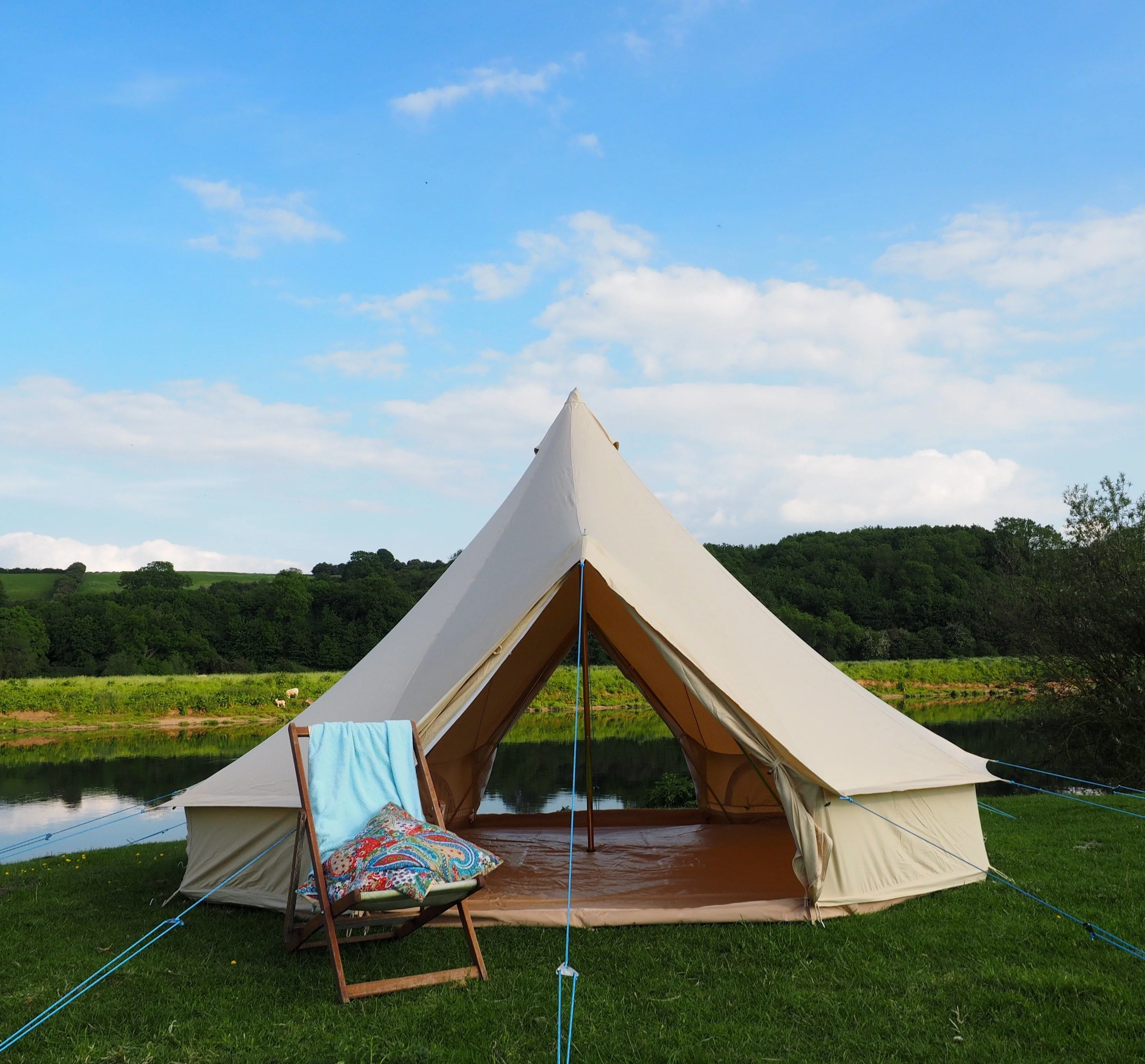 6m Bell Tent 285gsm 100% Natural Canvas | Twin Door - Image 9