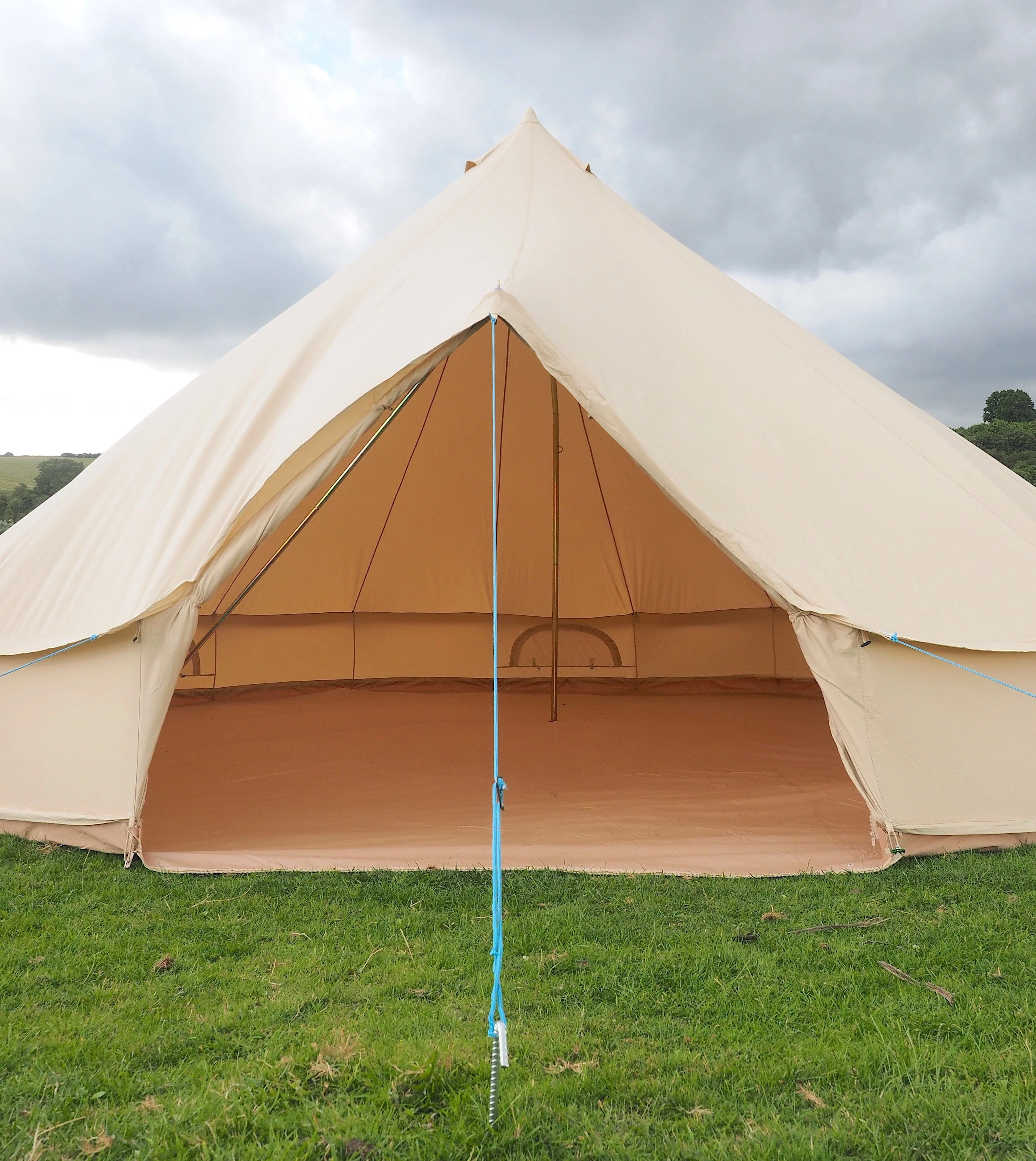 7.5m Bell Tent 285gsm 100% Natural Canvas | Twin Door | StoveMate - Image 4