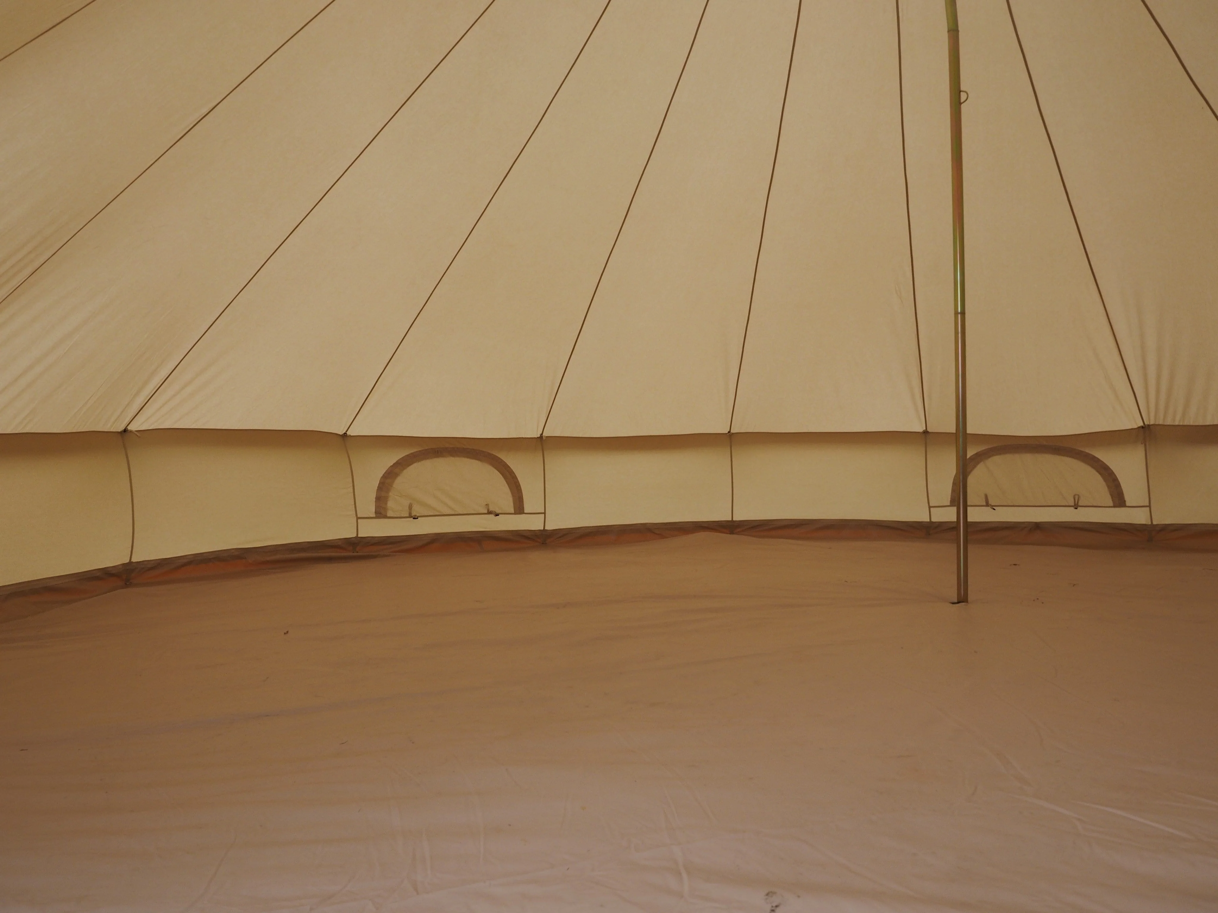 7.5m Bell Tent 285gsm 100% Natural Canvas | Twin Door | StoveMate - Image 9