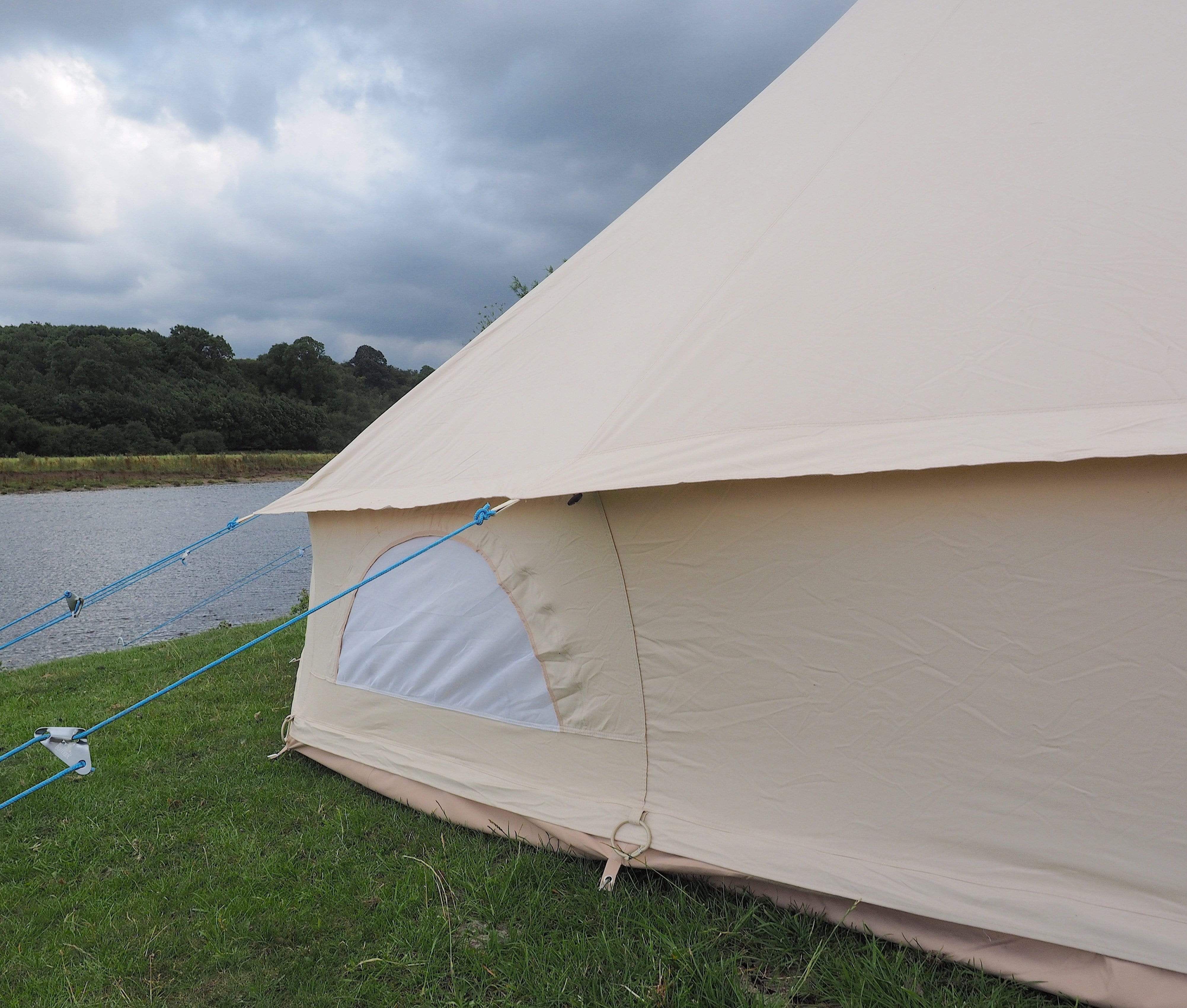 7.5m Bell Tent 285gsm 100% Natural Canvas | Twin Door - Image 5