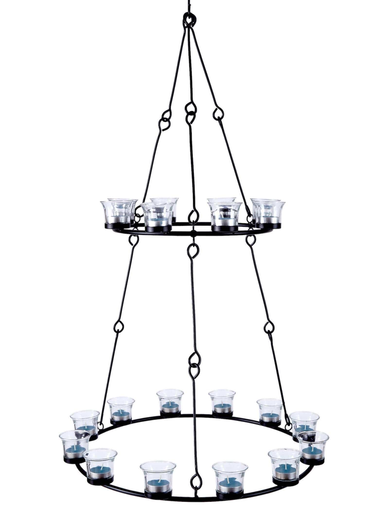 Double Tier Tea Light Chandelier - Image 5