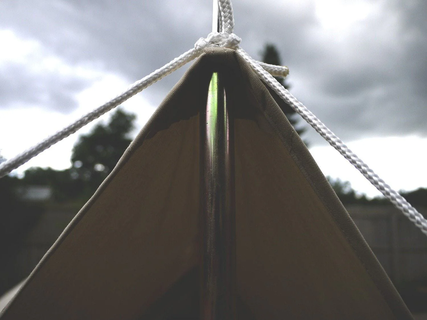 3.6m x 2.4m Canvas Tent Awning – 2 Pole Complete Kit - Image 5