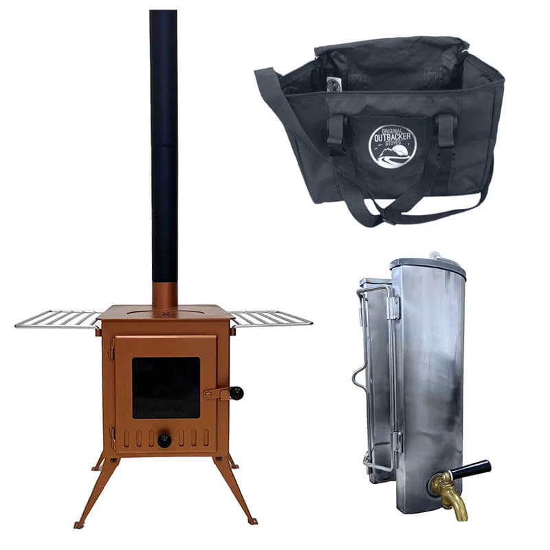 Outbacker® Firebox Vista Large Window Portable Tent Stove & Complete 2.68m Flue Kit | 3.5kw 12kg - Image 22