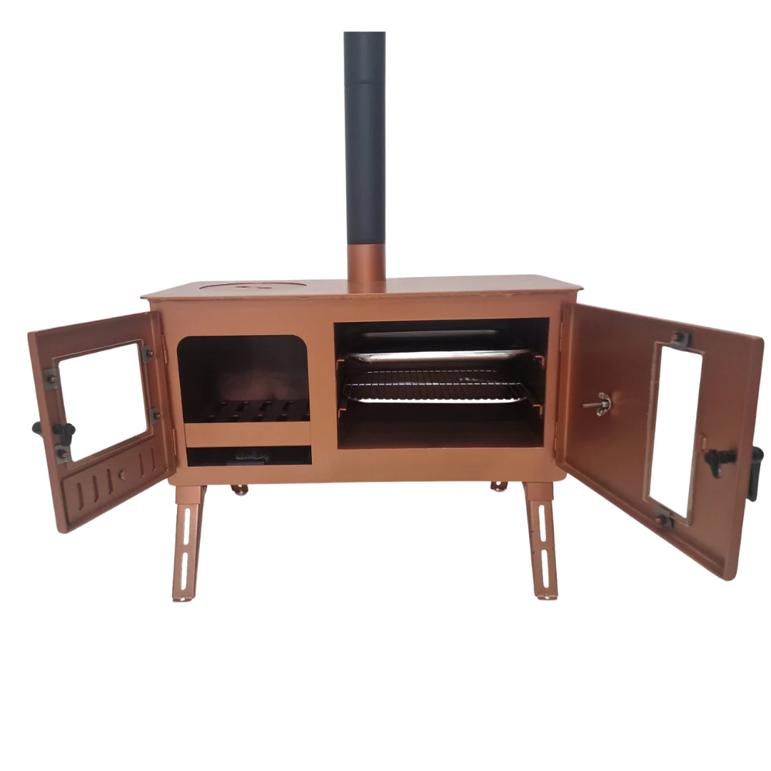 Outbacker® Firebox Range Oven Tent Stove & Complete 2.66m Flue Kit | 3.5kw 20.5kg - Image 14