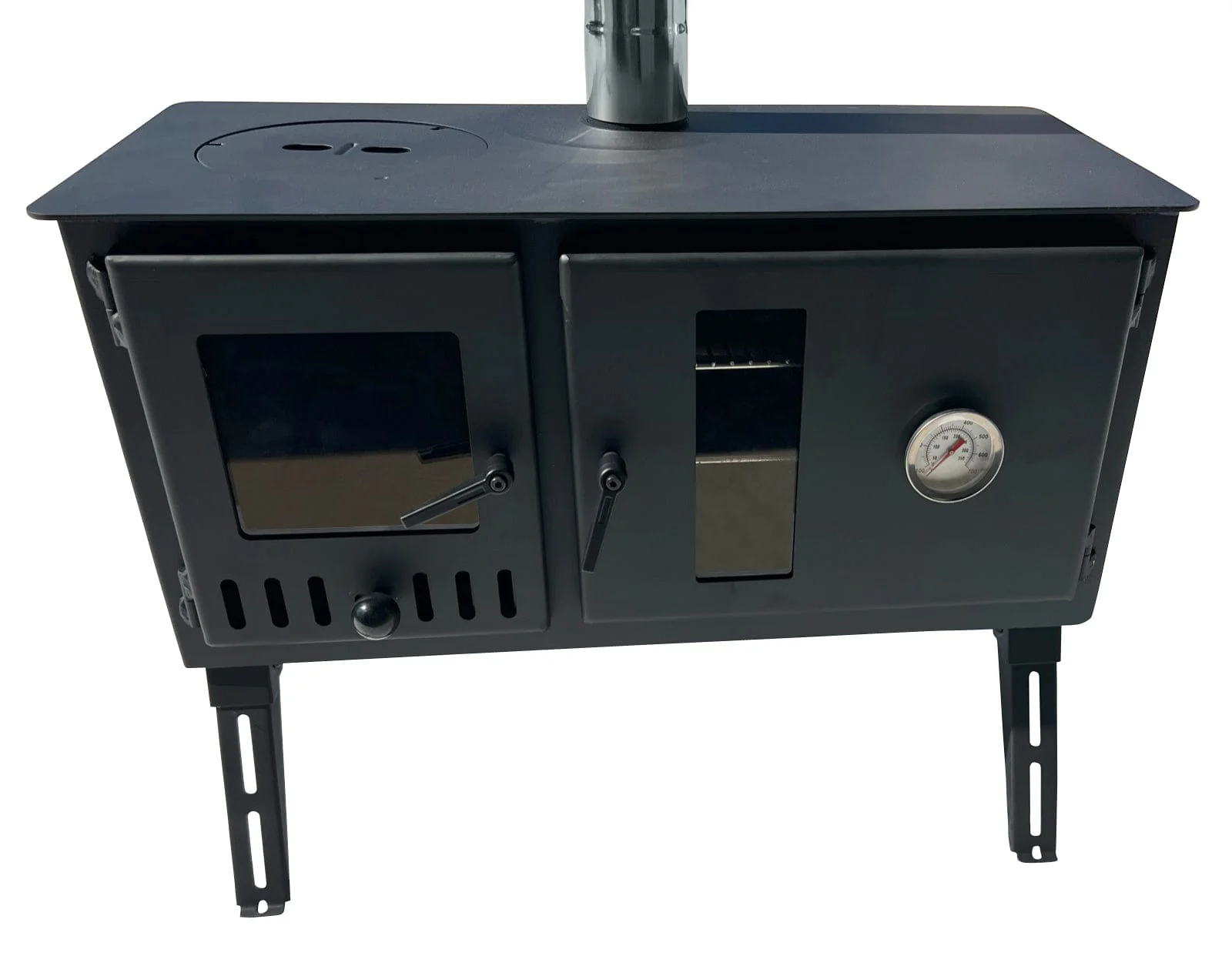 Outbacker® Firebox Range Oven Tent Stove & Complete 2.66m Flue Kit | 3.5kw 20.5kg - Image 12