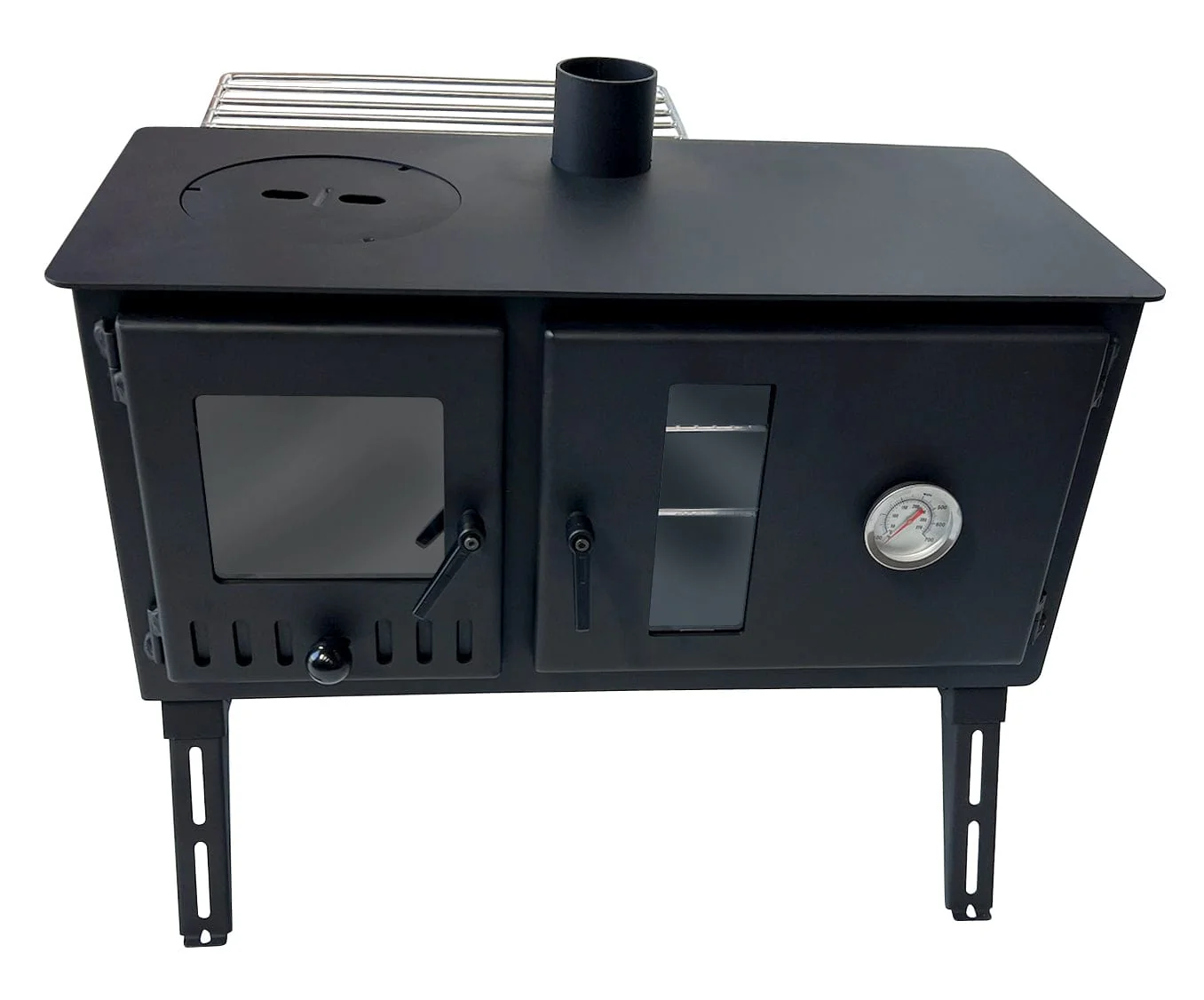 Outbacker® Firebox Range Oven Tent Stove & Complete 2.66m Flue Kit | 3.5kw 20.5kg - Image 9