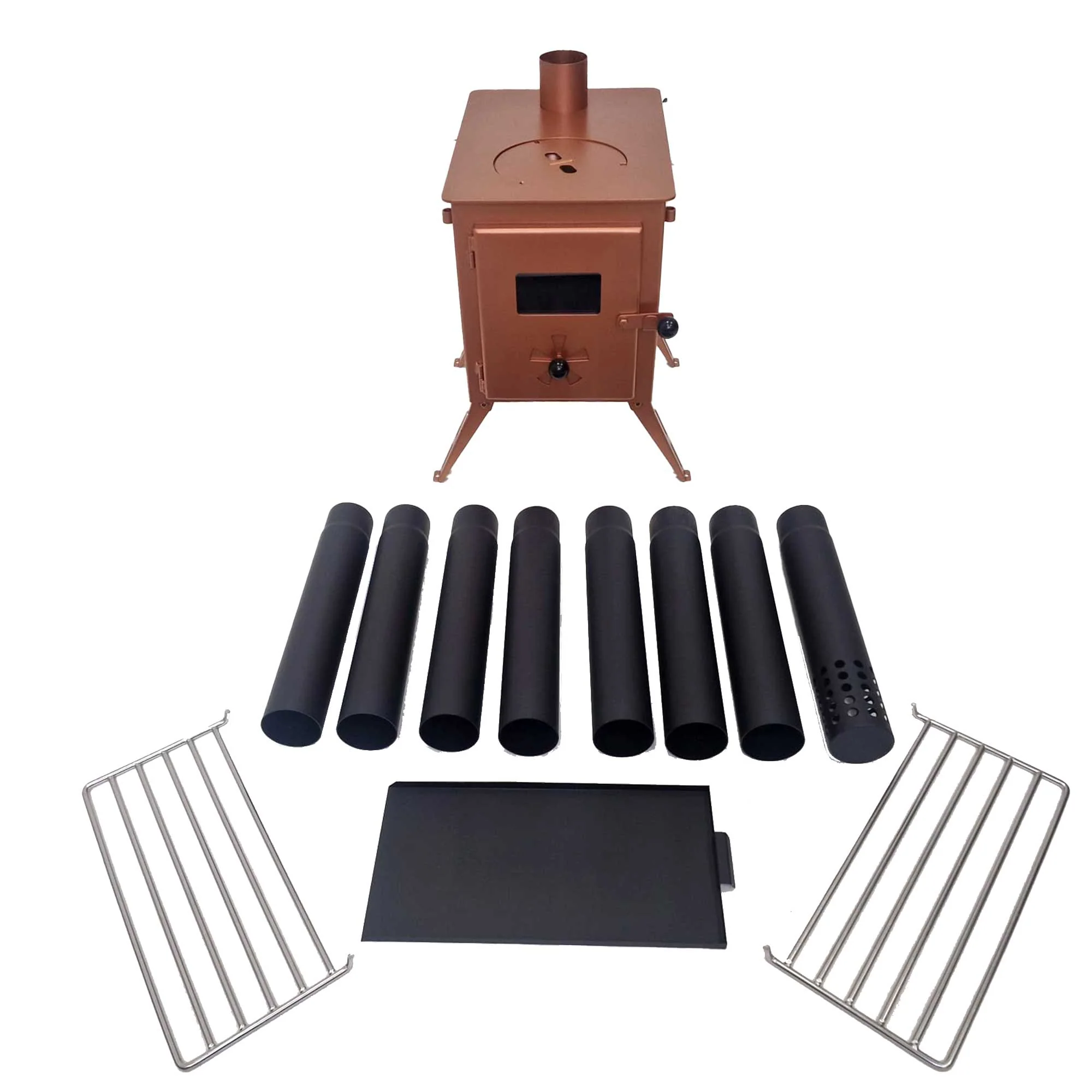 Outbacker® Firebox Portable Tent Stove & Complete 2.68m Flue Kit | 3.5kw 12kg - Image 5