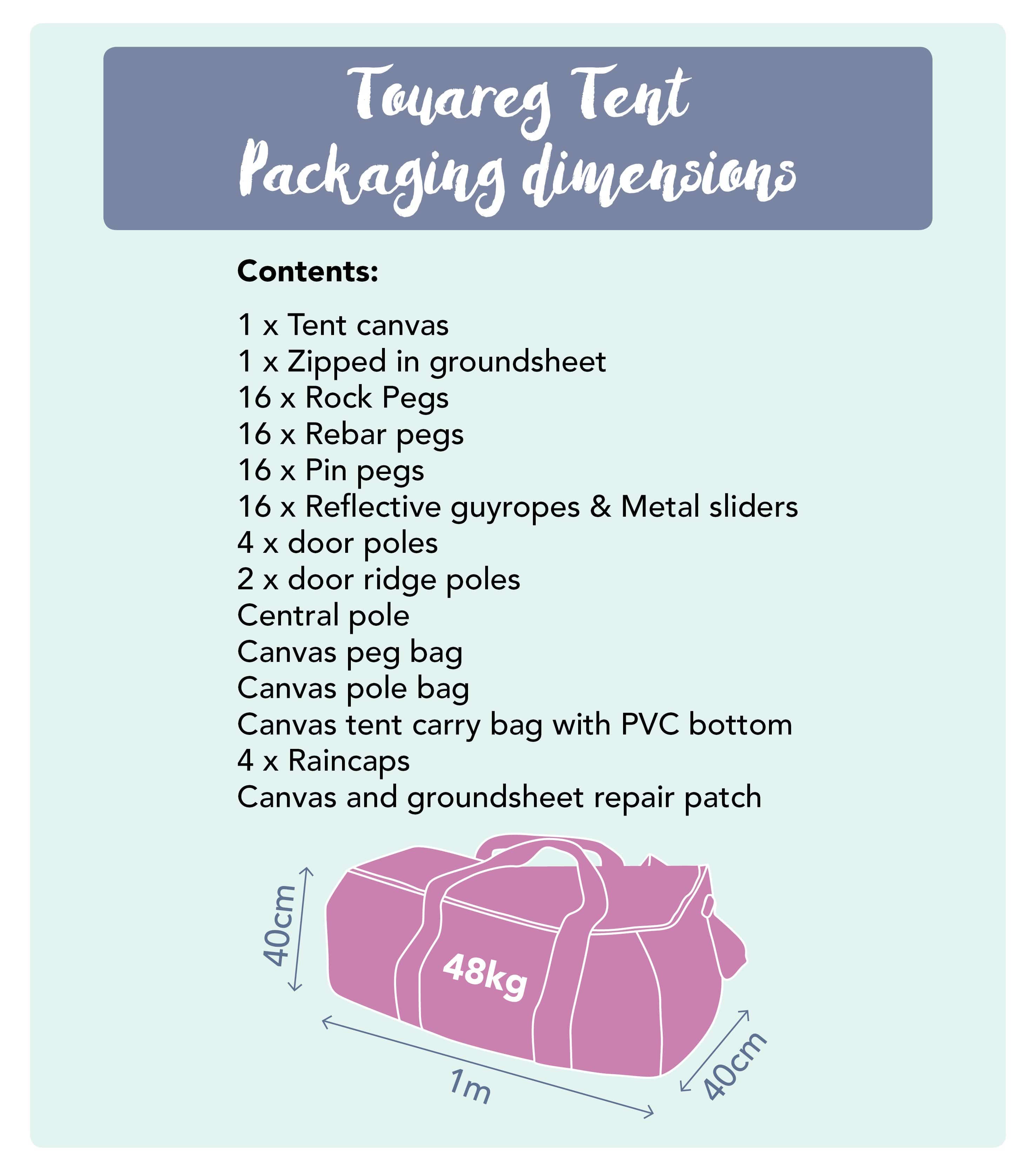 5m x 4m Touareg Tent 285gsm 100% Natural Canvas - Image 22